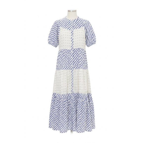 OLIPHANT Dresses & Skirts - NEW OLIPHANT tiered midi dress in dipsy navy